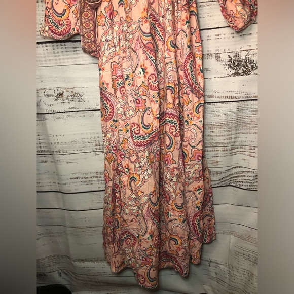 VENUS Paisley Print Linen Peach Pink Dress size 14 NWOT - Picture 15 of 16